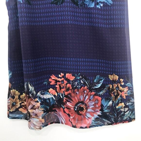 Cabi #3434 Artist Cami Blue Purple Floral Flowing Tank Blouse - Picture 8 of 16